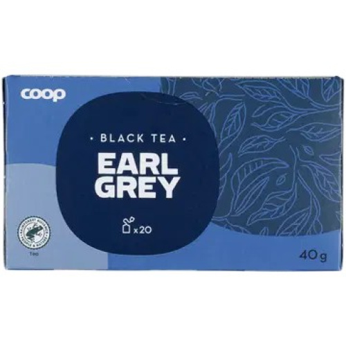 Чай Эрл Грей от Coop, 40 г, 20 пакетиков. 