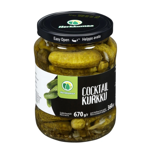 Коктейльный огурец Herkkumaan 670/360 г 
