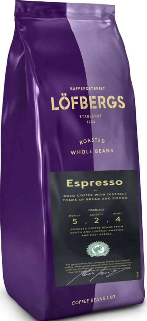 Кофе Löfbergs Espresso Papukahvi, 400 г, RFA  