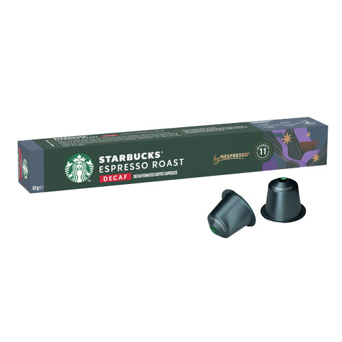 Starbucks Nespresso Decaf Espresso — 10 капсул (без кофеина) 