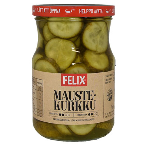 Felix маринованные ломтики огурцов в пряном рассоле 560/300 г