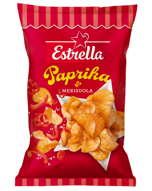 Чипсы Estrella со вкусом паприки и морской соли, 275 г 