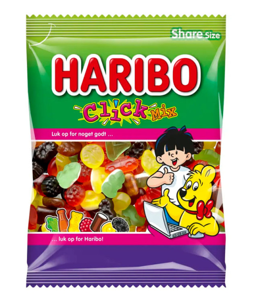 Haribo Мармелад с лакрицей и фруктовыми вкусами Клик Микс 275 г