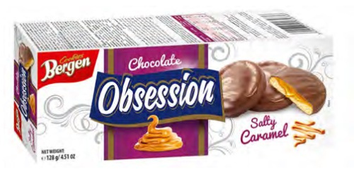 Bergen Obsession Печенье Соленая карамель 128г 