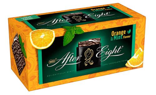 After Eight Orange тёмный шоколад с начинкой из апельсина и мяты, 200 г 