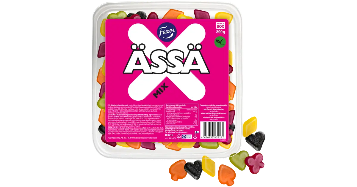 Fazer Ässä Mix irtokarkkilaatikko 800g
