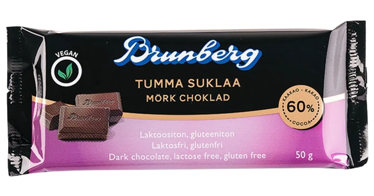 Brunberg Tumma suklaa 60 % 50g