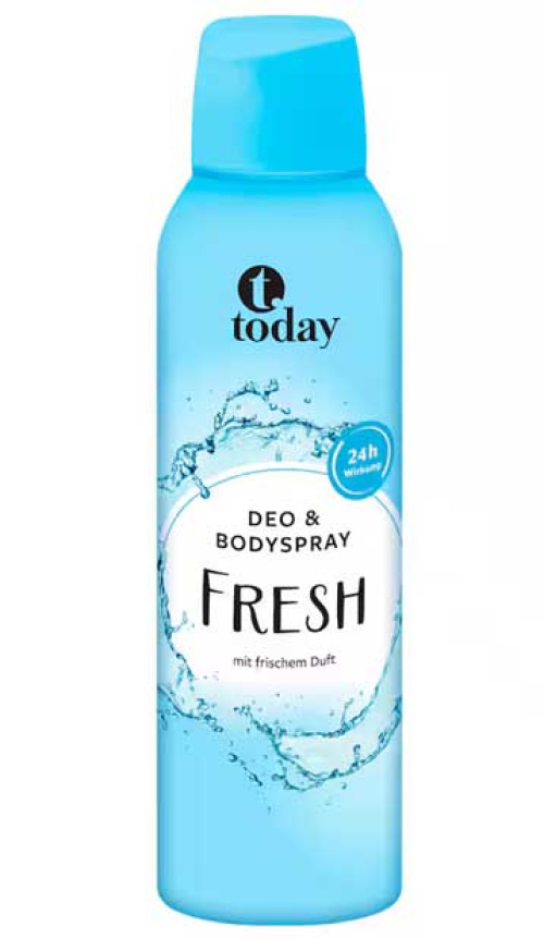 Дезодорант-спрей Today Deo & Bodyspray Fresh, 200 мл 