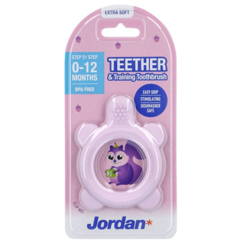 Jordan Step by Step 0–12 months прорезыватель и обучающая зубная щётка, 1 шт. 