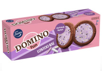Fazer Domino Fun Lontoo — вафельное печенье с шоколадной глазурью, 120 г 
