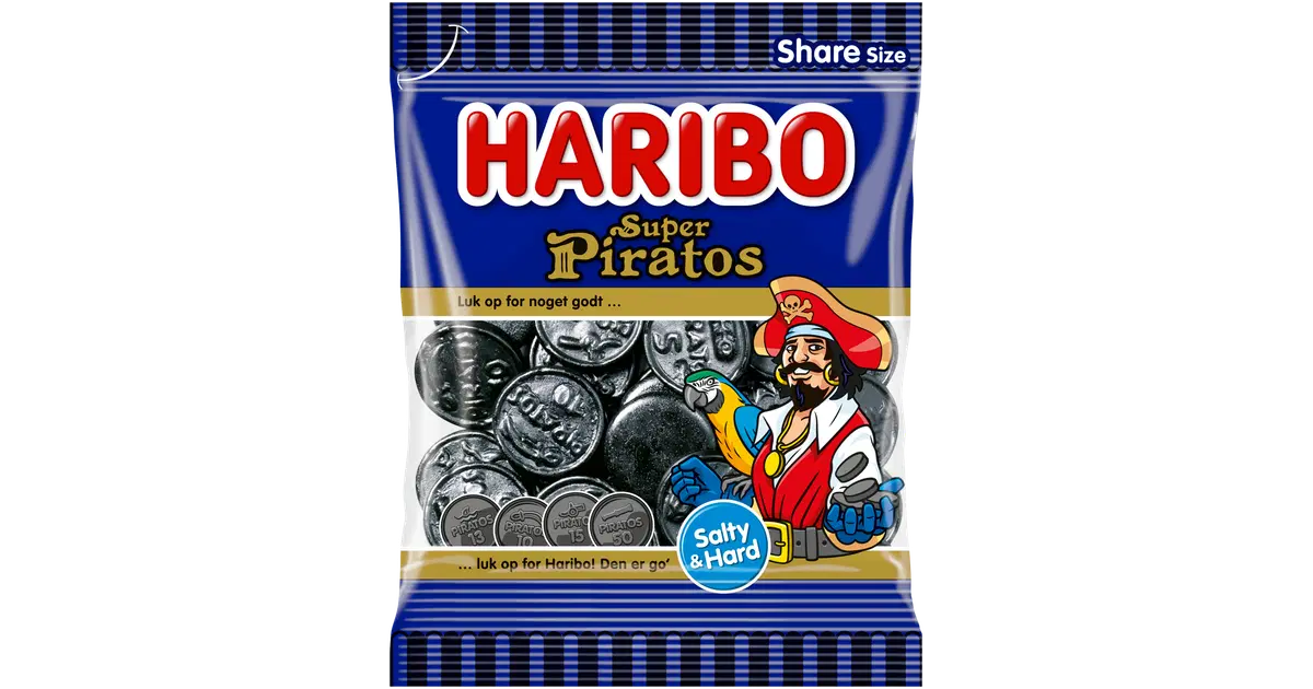 HARIBO Super Piratos 120g Salmiakkikarkkipussi