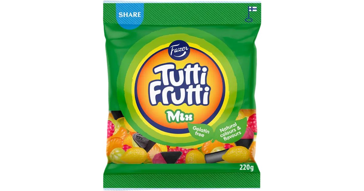 Fazer Tutti Frutti Mix karkkipussi 220g