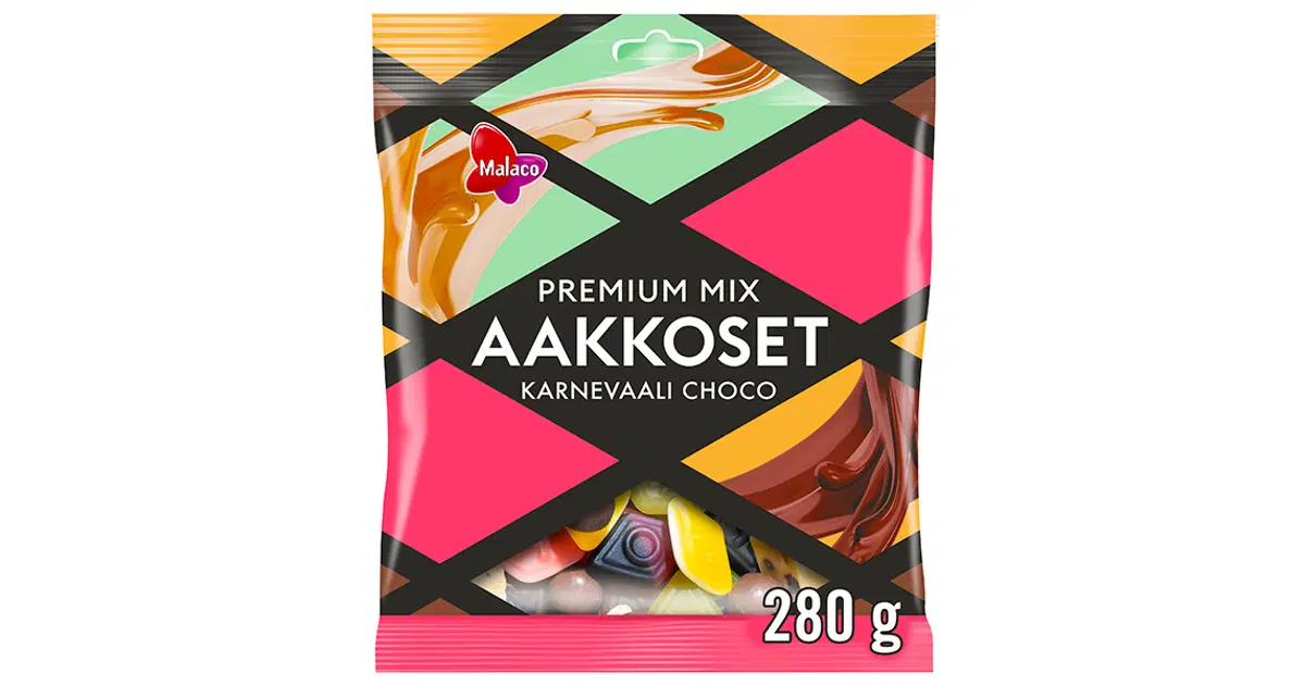 Malaco Aakkoset Karnevaali Choco makeissekoitus 280g