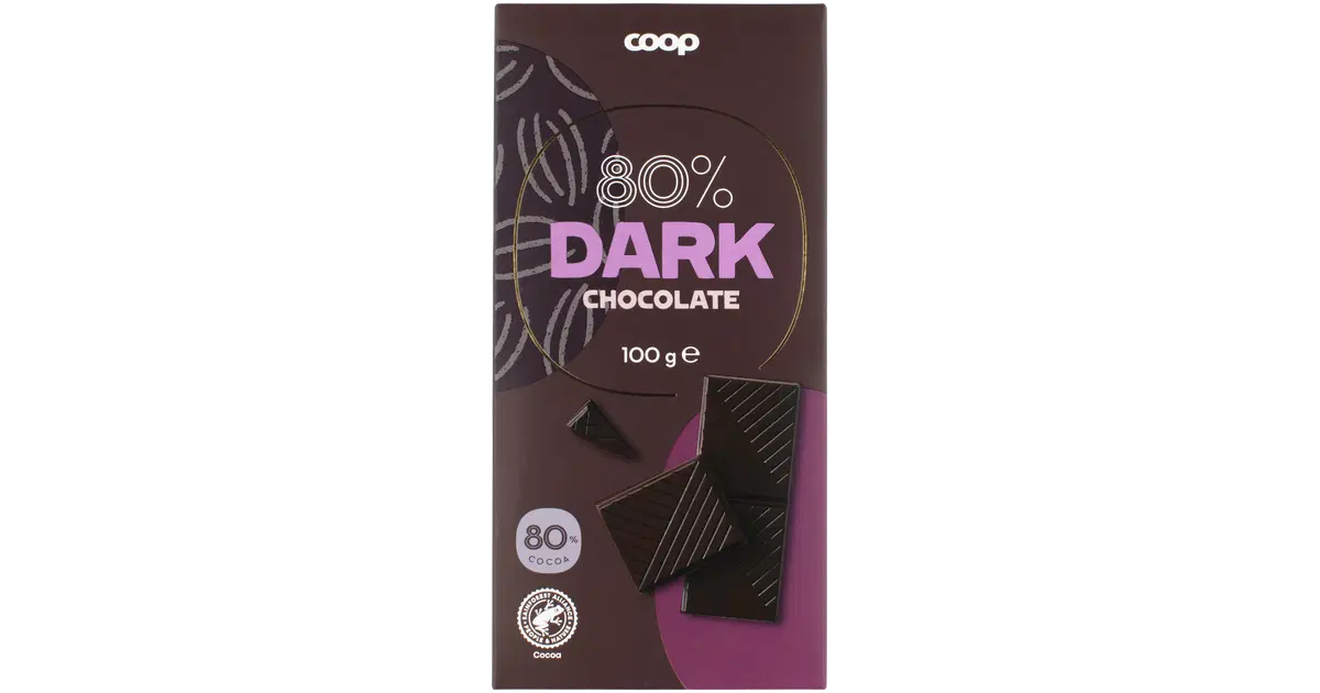 Coop tumma suklaa 80 % 100 g
