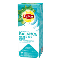 Lipton HoReCa зелёный чай с мятой и ароматизатором, 25 пакетиков, RFA 
