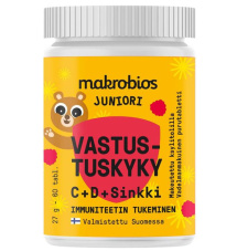 Macrobios Junior Комплекс для Иммунитета C+D+Цинк 60 табл. Малина