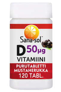 Sana-sol Витамин D Черная смородина 50 мкг 120 таблеток